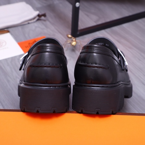 Replica Hermes Leather Shoes For Men #1255717 $115.00 USD for Wholesale