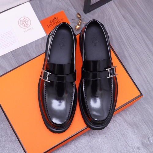 Replica Hermes Leather Shoes For Men #1255720 $115.00 USD for Wholesale