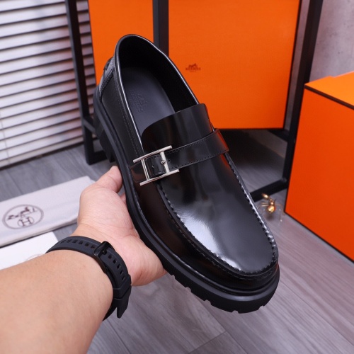 Replica Hermes Leather Shoes For Men #1255720 $115.00 USD for Wholesale