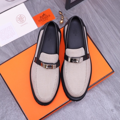 Replica Hermes Leather Shoes For Men #1255721 $115.00 USD for Wholesale