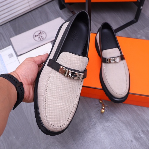 Replica Hermes Leather Shoes For Men #1255721 $115.00 USD for Wholesale