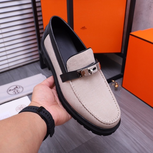 Replica Hermes Leather Shoes For Men #1255721 $115.00 USD for Wholesale