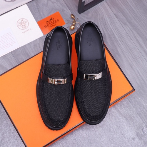 Replica Hermes Leather Shoes For Men #1255722 $115.00 USD for Wholesale