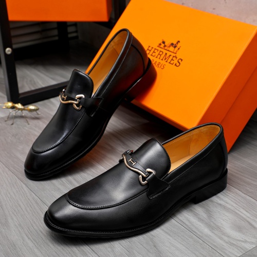 Wholesale Hermes Leather Shoes For Men #1255802 $82.00 USD, Wholesale Quality Replica Hermes Leather Shoes