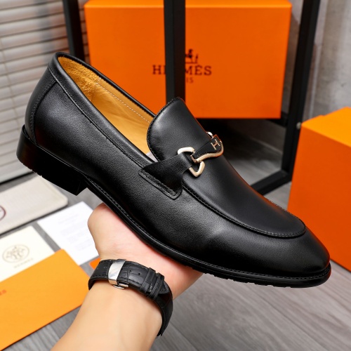 Replica Hermes Leather Shoes For Men #1255802 $82.00 USD for Wholesale