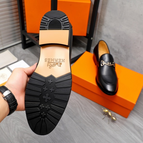 Replica Hermes Leather Shoes For Men #1255802 $82.00 USD for Wholesale