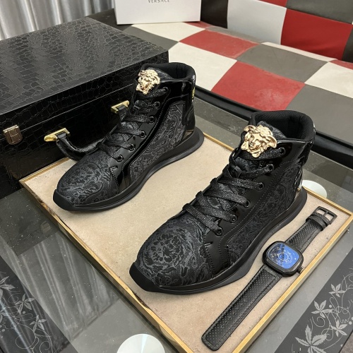 Replica Versace High Tops Shoes For Men #1255818 $76.00 USD for Wholesale