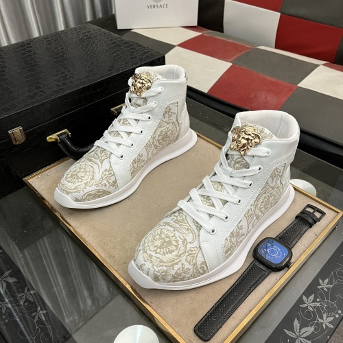 Replica Versace High Tops Shoes For Men #1255831 $76.00 USD for Wholesale