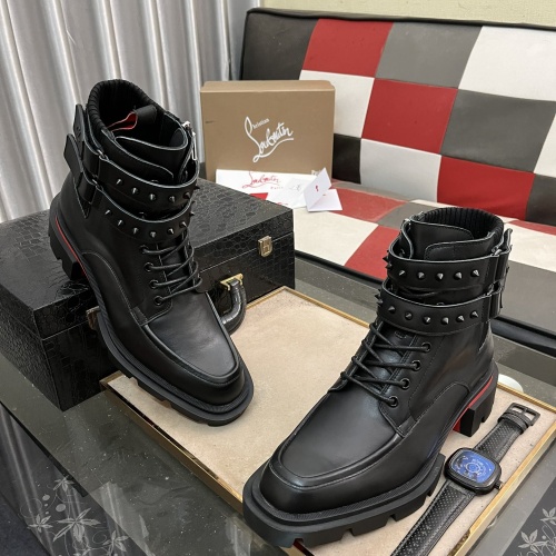 Replica Christian Louboutin Boots For Men #1255899 $150.00 USD for Wholesale