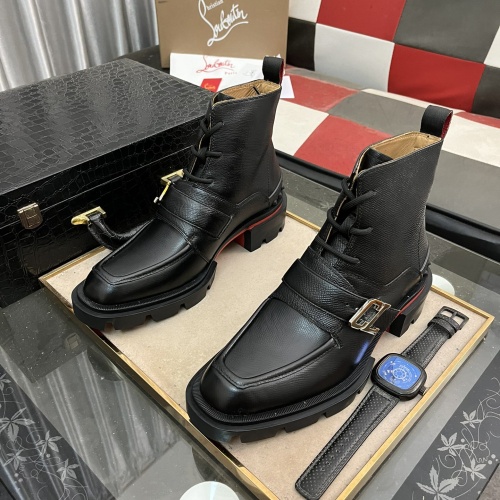 Replica Christian Louboutin Boots For Men #1255901 $150.00 USD for Wholesale