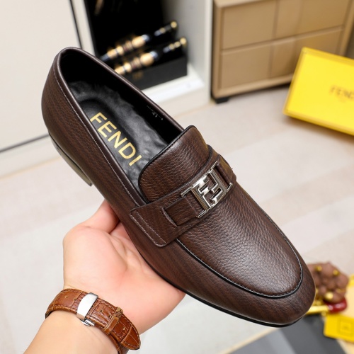 Replica Fendi Leather Shoes For Men #1255921 $80.00 USD for Wholesale