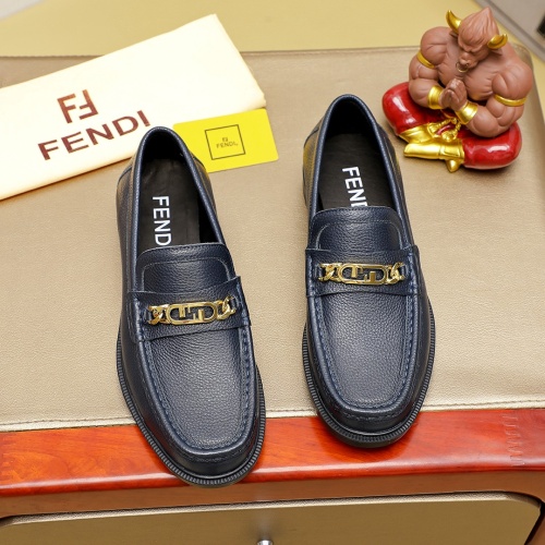 Wholesale Fendi Leather Shoes For Men #1255923 $85.00 USD, Wholesale Quality Replica Fendi Leather Shoes