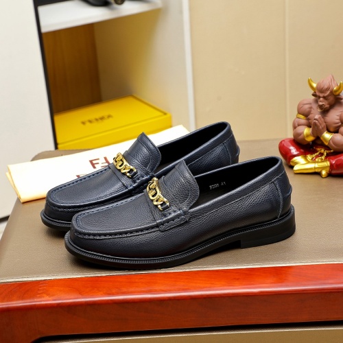 Replica Fendi Leather Shoes For Men #1255923 $85.00 USD for Wholesale