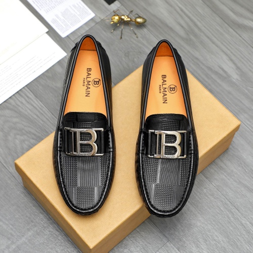 Wholesale Balmain Leather Shoes For Men #1255927 $68.00 USD, Wholesale Quality Replica Balmain Leather Shoes