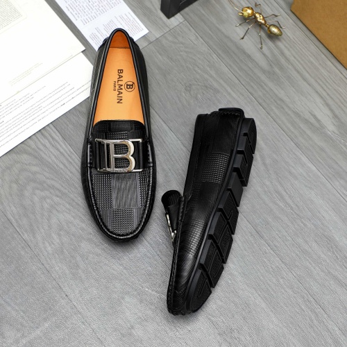 Replica Balmain Leather Shoes For Men #1255927 $68.00 USD for Wholesale