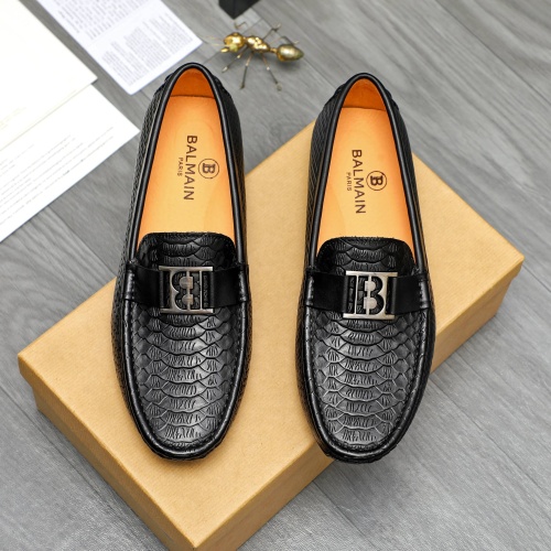 Wholesale Balmain Leather Shoes For Men #1255928 $68.00 USD, Wholesale Quality Replica Balmain Leather Shoes