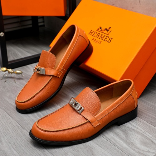 Wholesale Hermes Leather Shoes For Men #1255930 $98.00 USD, Wholesale Quality Replica Hermes Leather Shoes