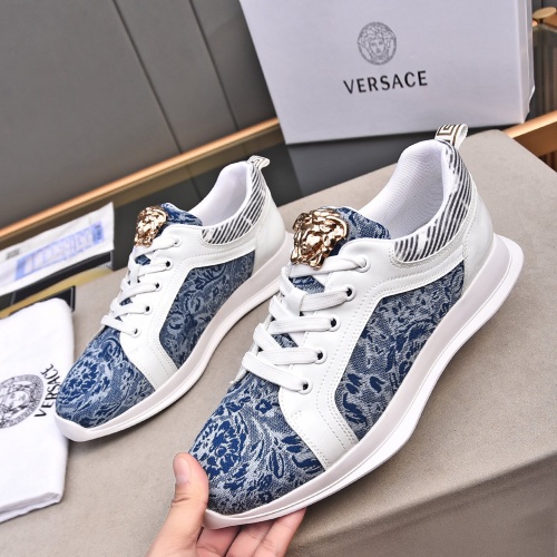 Wholesale Versace Casual Shoes For Men #1255957 $76.00 USD, Wholesale Quality Replica Versace Casual Shoes