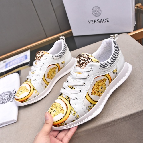 Wholesale Versace Casual Shoes For Men #1255959 $76.00 USD, Wholesale Quality Replica Versace Casual Shoes