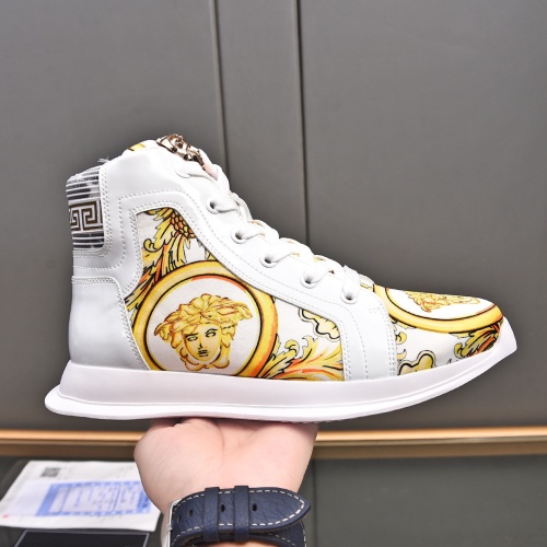 Replica Versace High Tops Shoes For Men #1255967 $88.00 USD for Wholesale