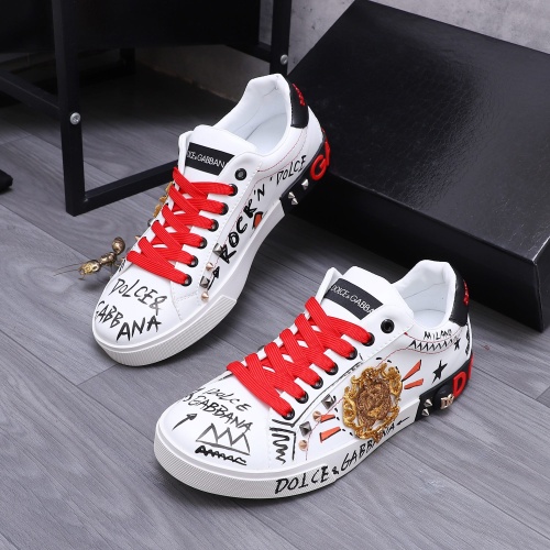 Wholesale Dolce &amp; Gabbana D&amp;G Casual Shoes For Women #1256044 $92.00 USD, Wholesale Quality Replica Dolce &amp; Gabbana D&amp;G Casual Shoes