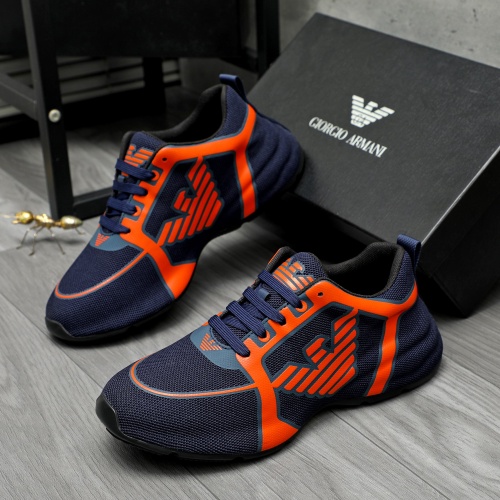 Wholesale Armani Casual Shoes For Men #1256236 $98.00 USD, Wholesale Quality Replica Armani Casual Shoes