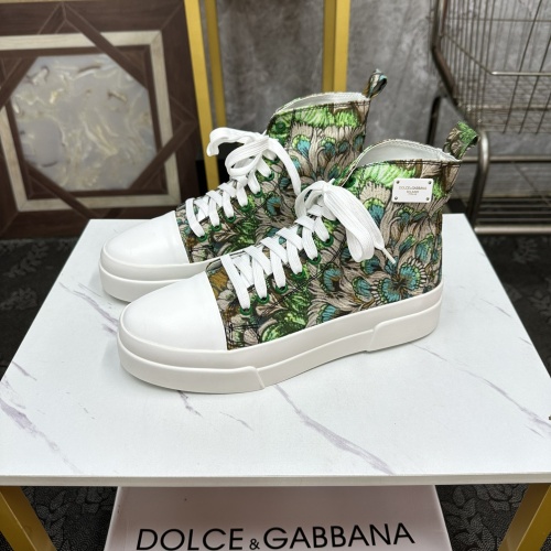 Wholesale Dolce &amp; Gabbana D&amp;G High Top Shoes For Men #1256311 $82.00 USD, Wholesale Quality Replica Dolce &amp; Gabbana D&amp;G High Top Shoes