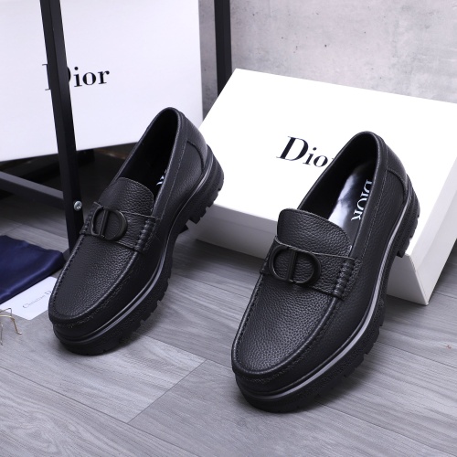 Wholesale Christian Dior Leather Shoes For Men #1256312 $88.00 USD, Wholesale Quality Replica Christian Dior Leather Shoes