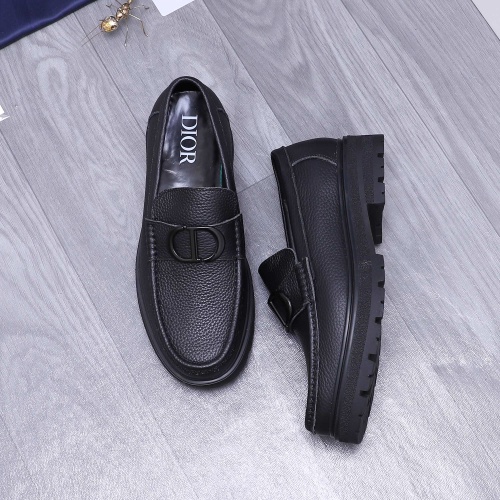 Replica Christian Dior Leather Shoes For Men #1256312 $88.00 USD for Wholesale