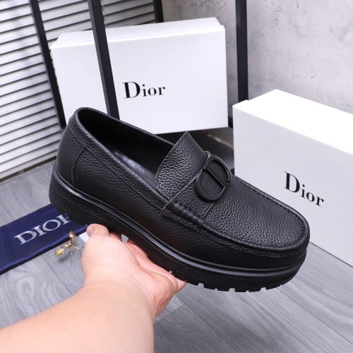 Replica Christian Dior Leather Shoes For Men #1256312 $88.00 USD for Wholesale