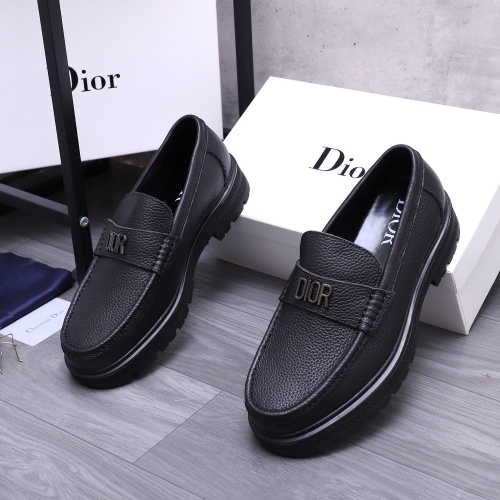 Wholesale Christian Dior Leather Shoes For Men #1256313 $88.00 USD, Wholesale Quality Replica Christian Dior Leather Shoes