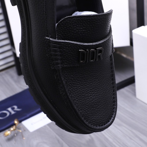 Replica Christian Dior Leather Shoes For Men #1256313 $88.00 USD for Wholesale