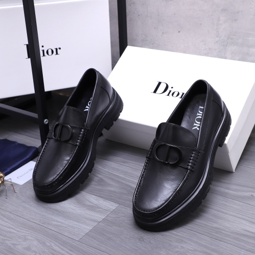 Wholesale Christian Dior Leather Shoes For Men #1256314 $88.00 USD, Wholesale Quality Replica Christian Dior Leather Shoes