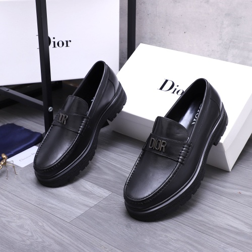 Wholesale Christian Dior Leather Shoes For Men #1256315 $88.00 USD, Wholesale Quality Replica Christian Dior Leather Shoes