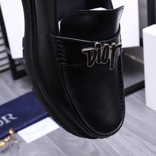 Replica Christian Dior Leather Shoes For Men #1256316 $88.00 USD for Wholesale