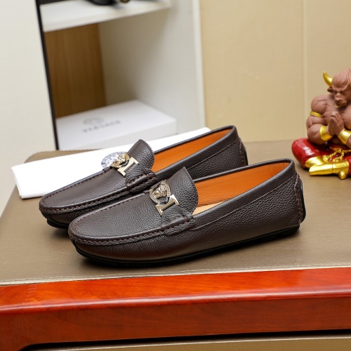 Replica Versace Leather Shoes For Men #1256481 $68.00 USD for Wholesale