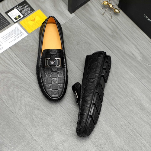 Replica Armani Leather Shoes For Men #1256497 $68.00 USD for Wholesale