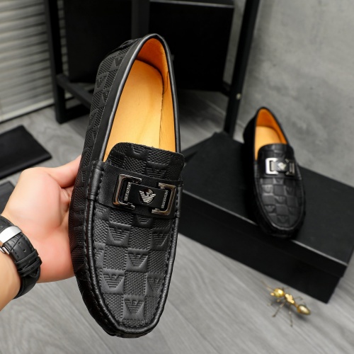 Replica Armani Leather Shoes For Men #1256497 $68.00 USD for Wholesale