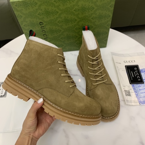 Wholesale Gucci Boots For Men #1256559 $96.00 USD, Wholesale Quality Replica Gucci Boots