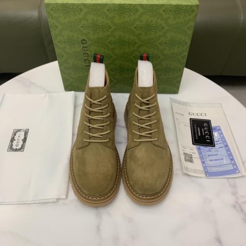 Replica Gucci Boots For Men #1256559 $96.00 USD for Wholesale