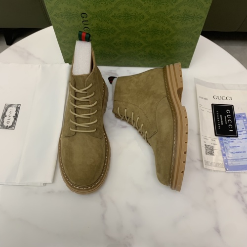 Replica Gucci Boots For Men #1256559 $96.00 USD for Wholesale