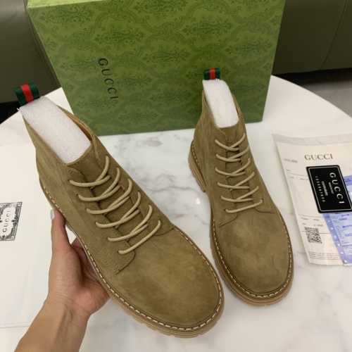 Replica Gucci Boots For Men #1256559 $96.00 USD for Wholesale