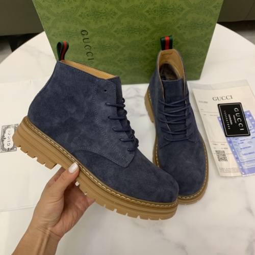 Wholesale Gucci Boots For Men #1256560 $96.00 USD, Wholesale Quality Replica Gucci Boots