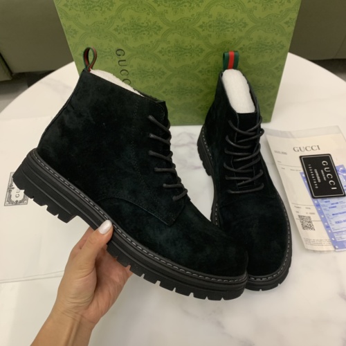 Wholesale Gucci Boots For Men #1256561 $96.00 USD, Wholesale Quality Replica Gucci Boots