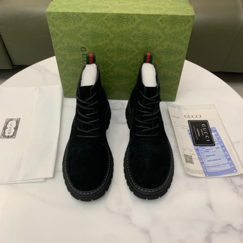 Replica Gucci Boots For Men #1256561 $96.00 USD for Wholesale