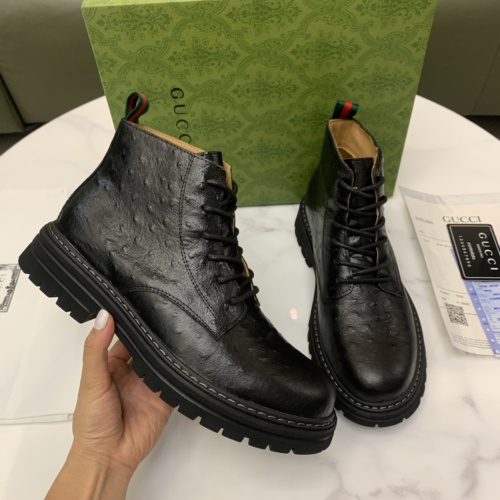 Wholesale Gucci Boots For Men #1256562 $96.00 USD, Wholesale Quality Replica Gucci Boots