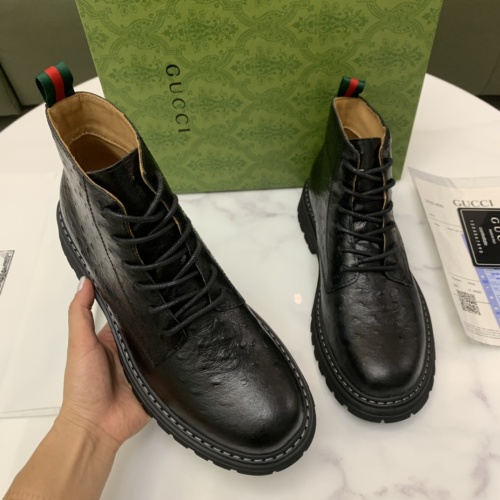 Replica Gucci Boots For Men #1256562 $96.00 USD for Wholesale