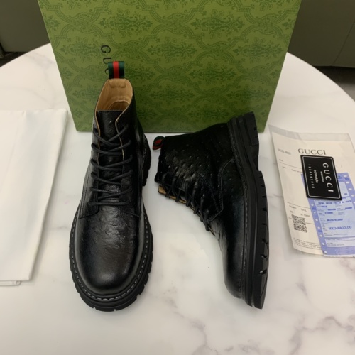 Replica Gucci Boots For Men #1256562 $96.00 USD for Wholesale