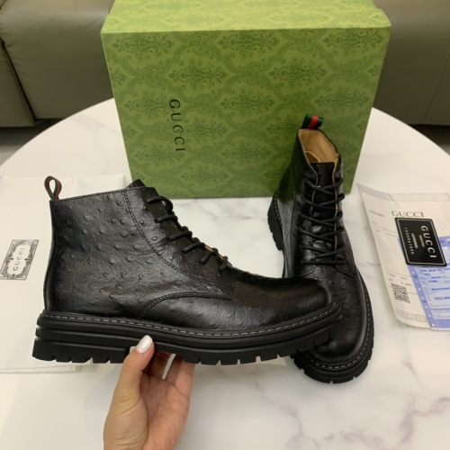 Replica Gucci Boots For Men #1256562 $96.00 USD for Wholesale