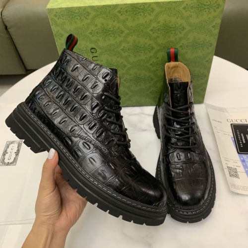 Wholesale Gucci Boots For Men #1256563 $96.00 USD, Wholesale Quality Replica Gucci Boots